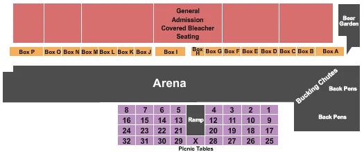 DAYS OF 76 EVENT CENTER MONSTER TRUCKS Seating Map Seating Chart