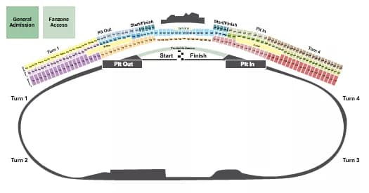DAYTONA 500 Seating Map Seating Chart