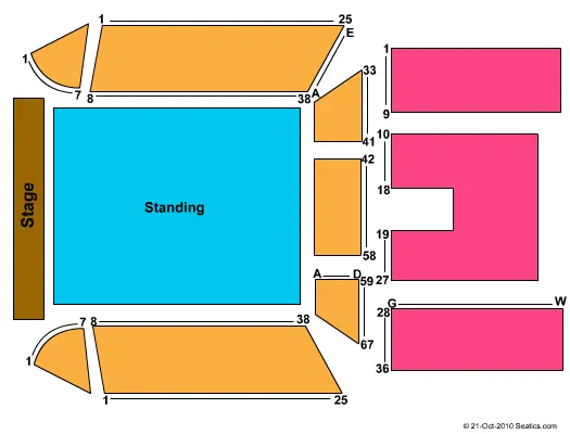  END STAGE Seating Map Seating Chart