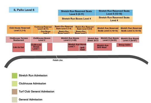  HORSE RACING Seating Map Seating Chart