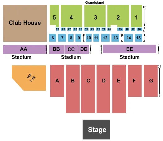  ENDSTAGE 3 Seating Map Seating Chart