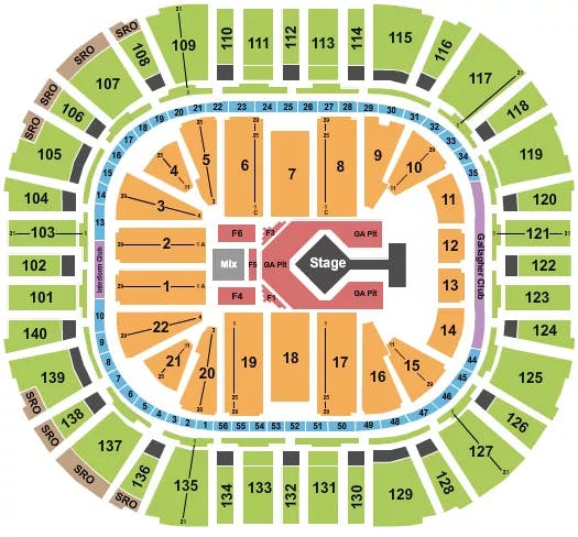  BLINK 182 Seating Map Seating Chart