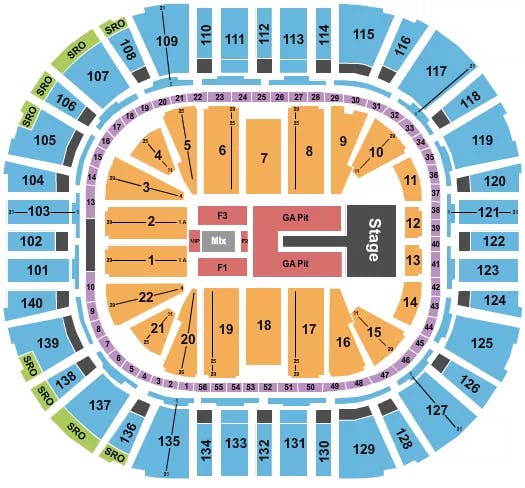  CIGARETTES AFTER SEX Seating Map Seating Chart