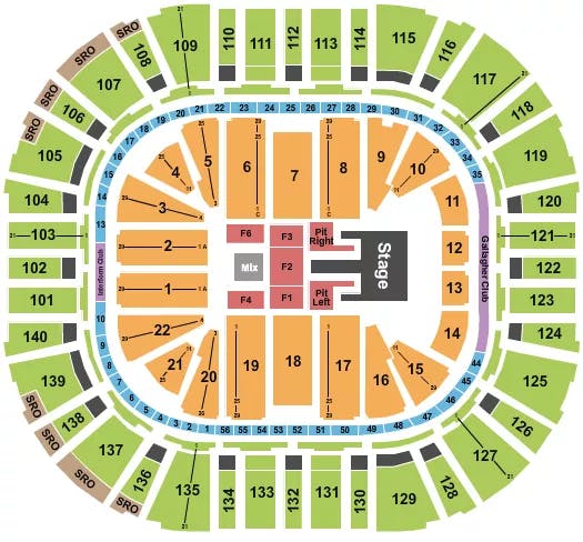  KANE BROWN Seating Map Seating Chart