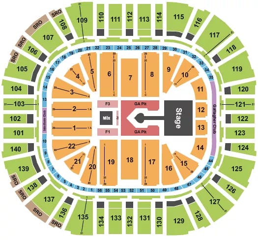  SABRINA CARPENTER Seating Map Seating Chart