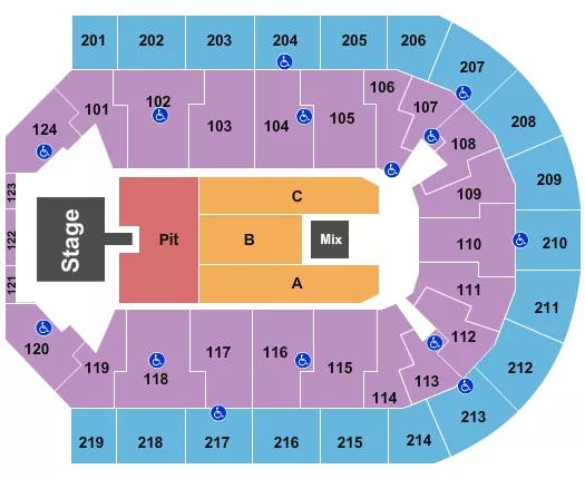  CODY JOHNSON Seating Map Seating Chart