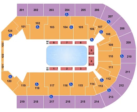  DISNEY ON ICE Seating Map Seating Chart