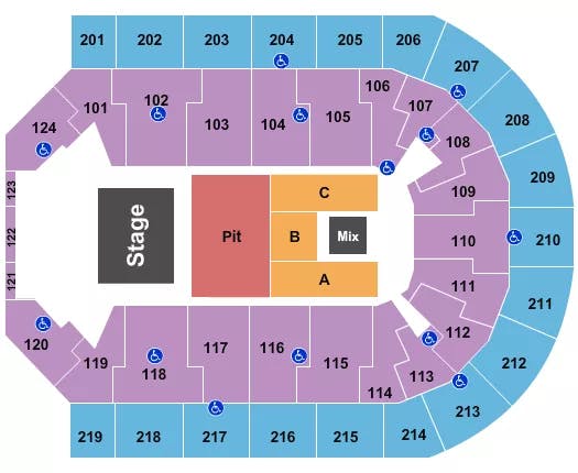  HALF HOUSE PIT Seating Map Seating Chart