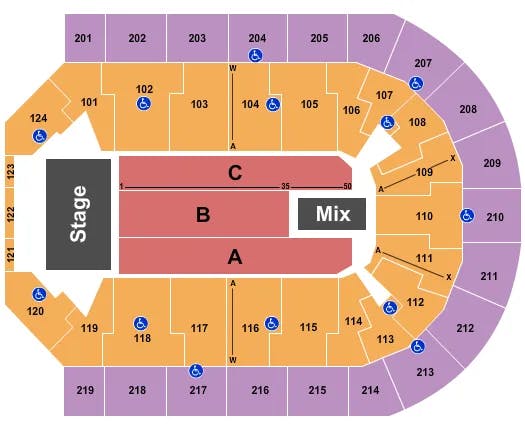  TRANS SIBERIAN ORCHESTRA Seating Map Seating Chart