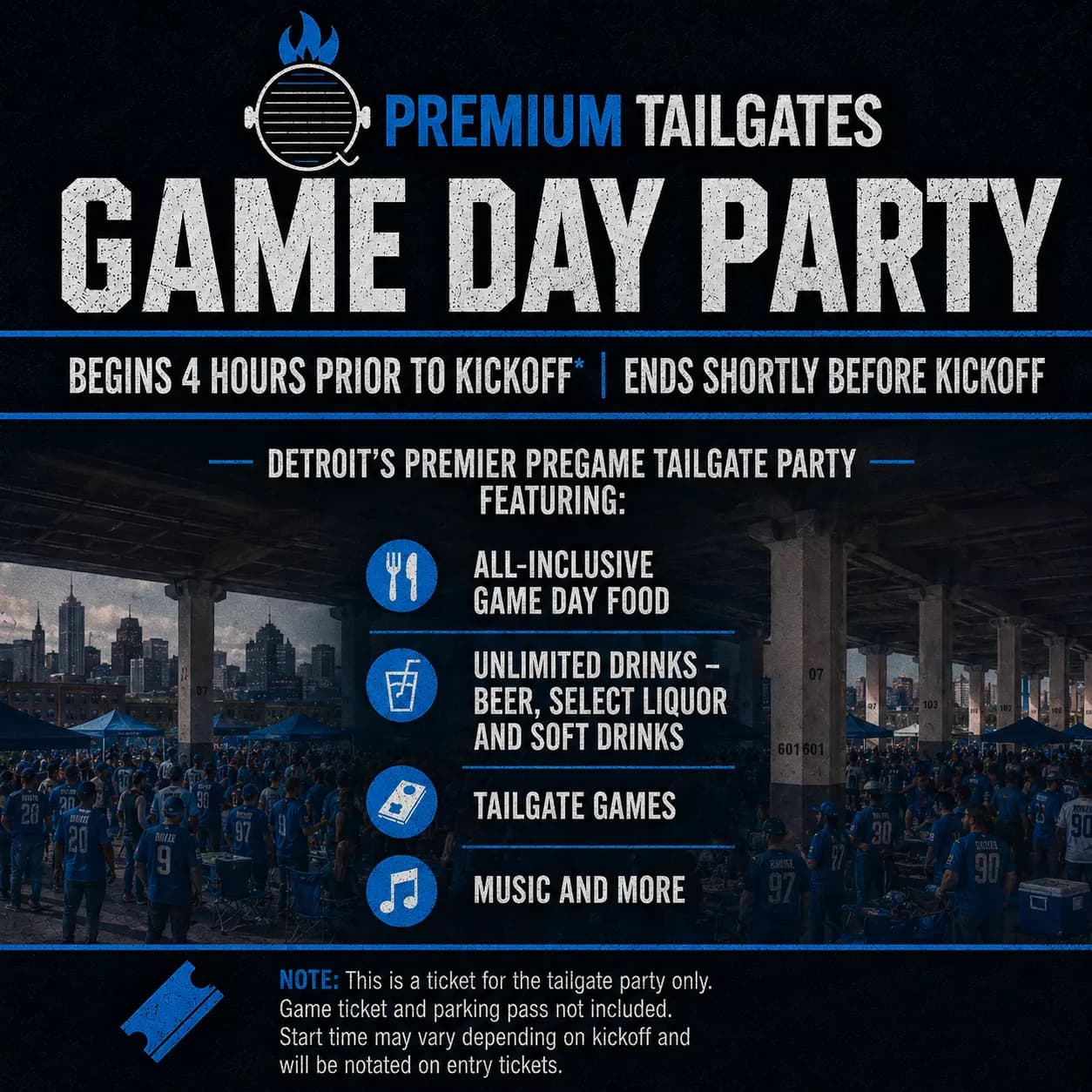 PREMIUM TAILGATE LOT DETROIT PREMIUM TAILGATE Seating Map Seating Chart