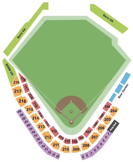 DICKEY STEPHENS PARK BASEBALL Seating Map Seating Chart