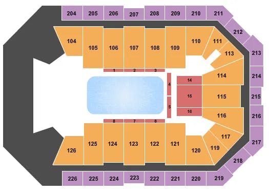  DISNEY ON ICE PRESENTS DREAM BIG Seating Map Seating Chart