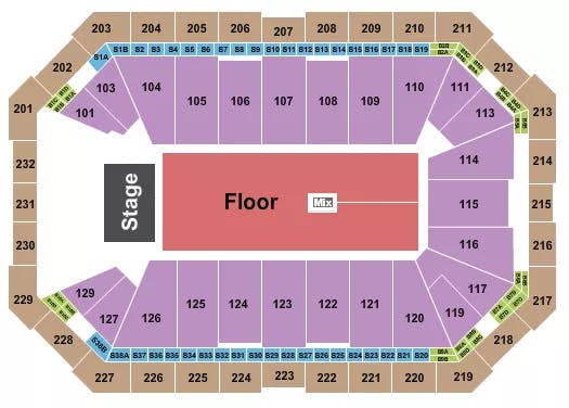  ENDSTAGE FLOOR Seating Map Seating Chart