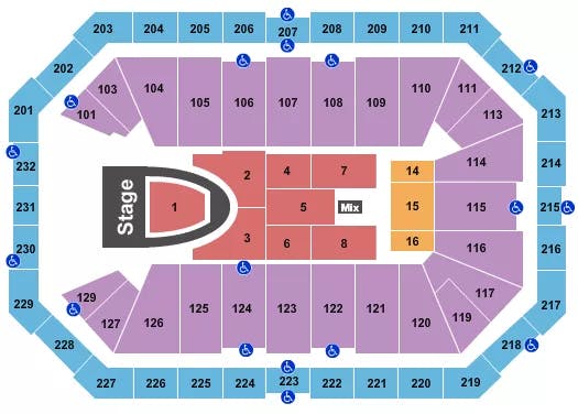  FOR KING AND COUNTRY 2023 Seating Map Seating Chart