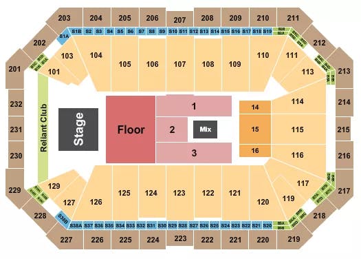  PEARL JAM 2023 Seating Map Seating Chart