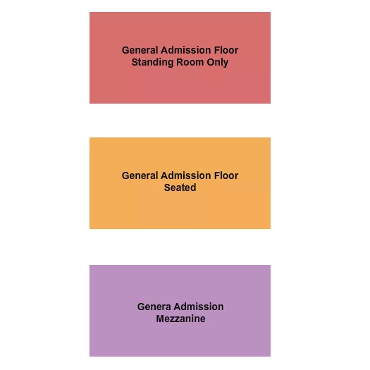  GA STANDING SEATED MEZZ Seating Map Seating Chart