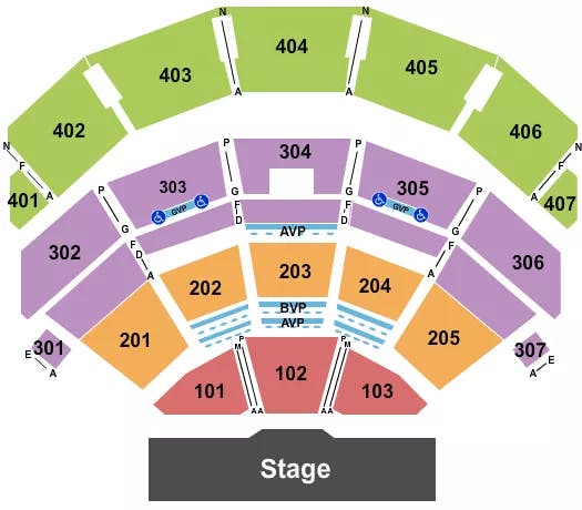  END STAGE Seating Map Seating Chart