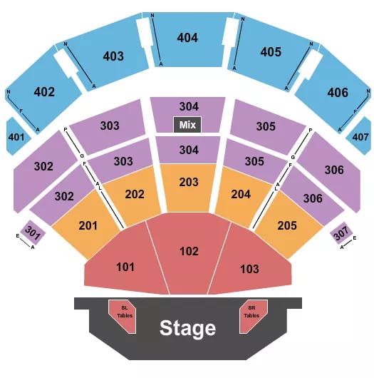  ENDSTAGE STAGE TABLES Seating Map Seating Chart