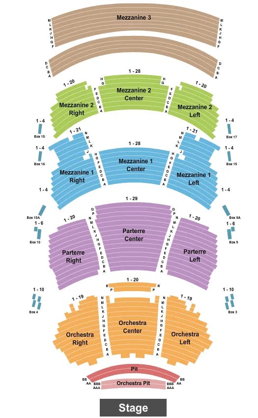  ENDSTAGE PIT Seating Map Seating Chart