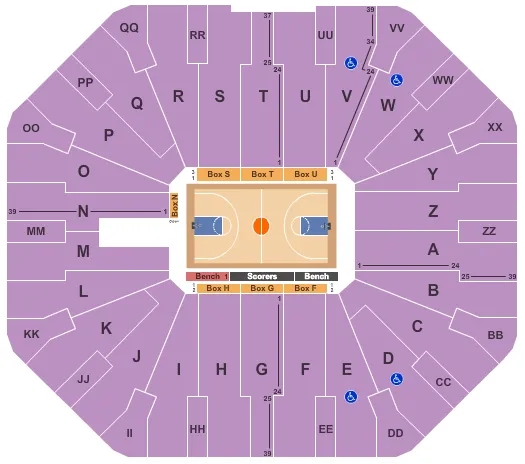  BASKETBALL GLOBETROTTERS Seating Map Seating Chart