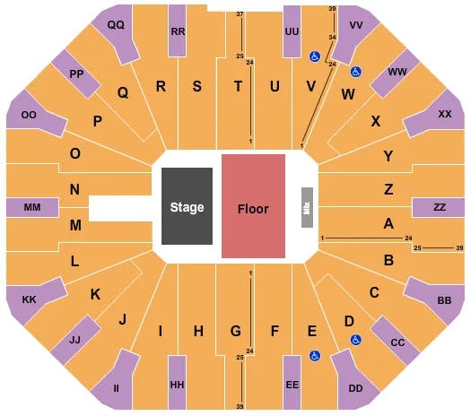  ENDSTAGE 3 Seating Map Seating Chart