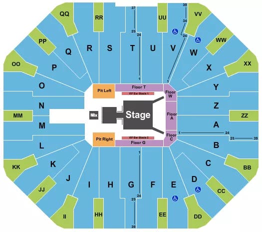  FUERZA REGIDA Seating Map Seating Chart