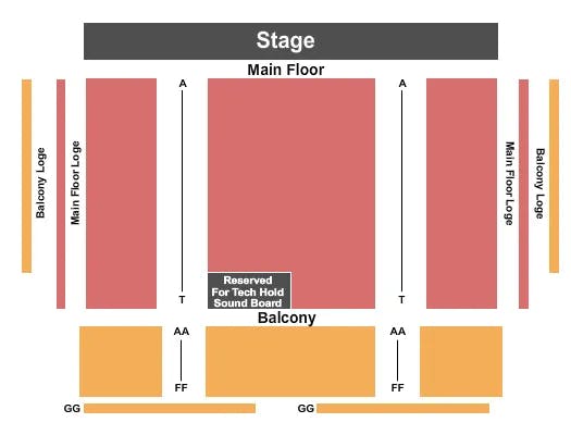  END STAGE Seating Map Seating Chart