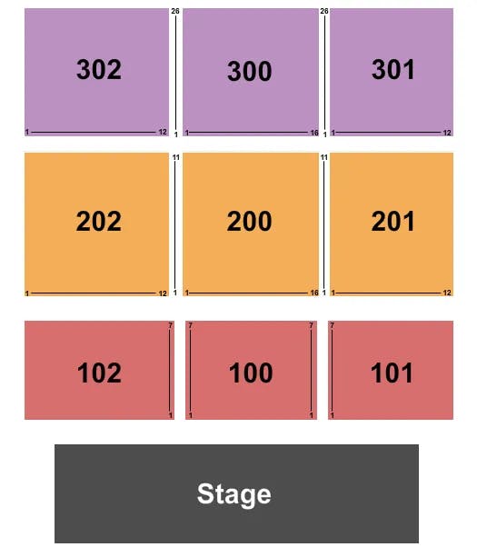  ENDSTAGE 2 Seating Map Seating Chart