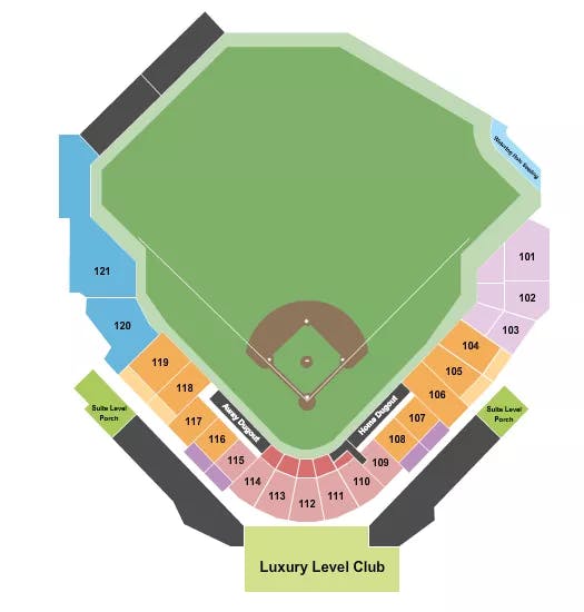  BASEBALL Seating Map Seating Chart