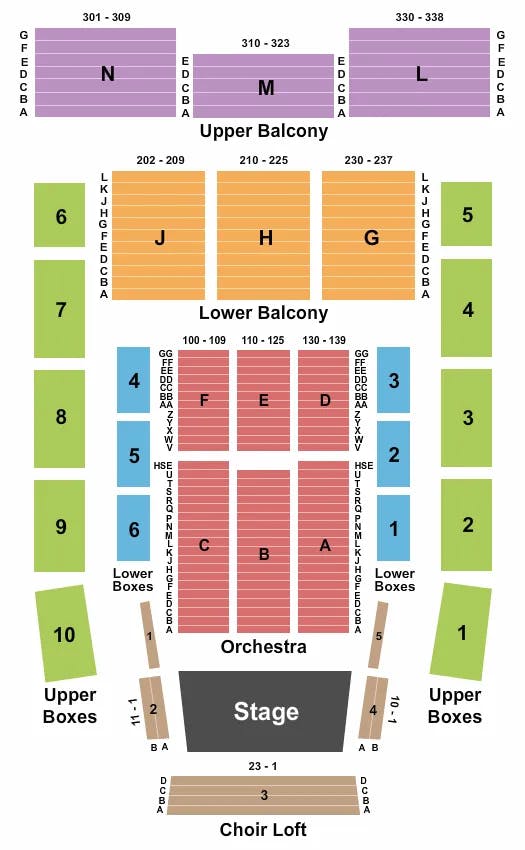  END STAGE Seating Map Seating Chart