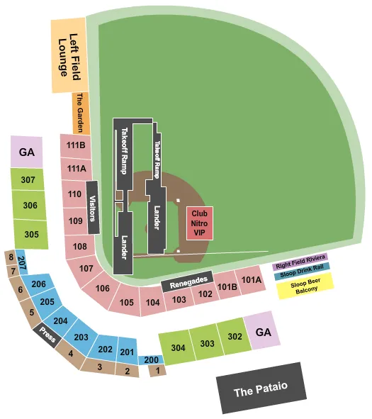  NITRO CIRCUS Seating Map Seating Chart