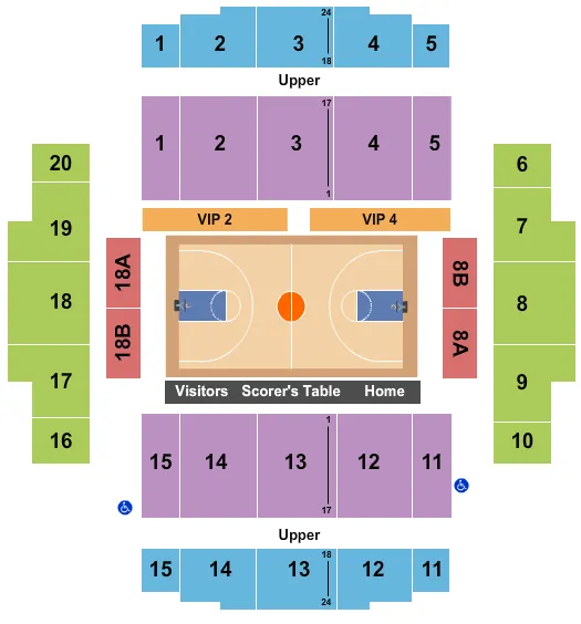 EARLE A CHILES CENTER BASKETBALL 2 Seating Map Seating Chart