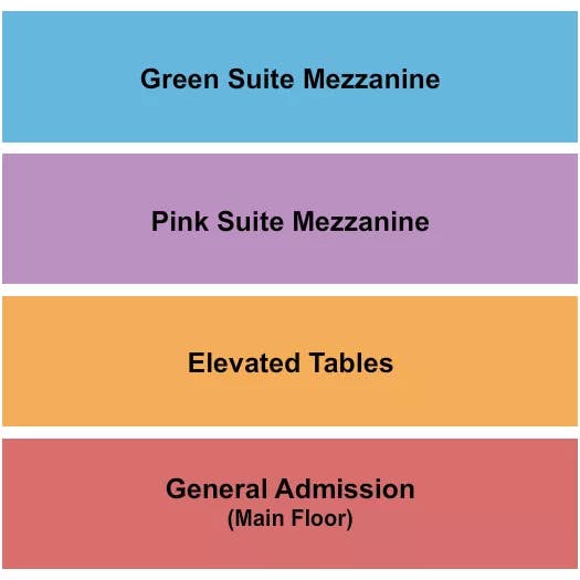  GA TABLES MEZZ Seating Map Seating Chart