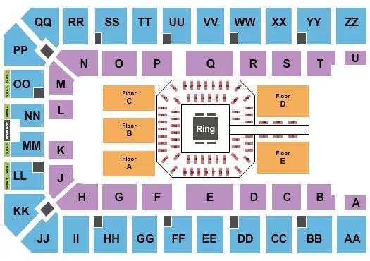  BOXING Seating Map Seating Chart