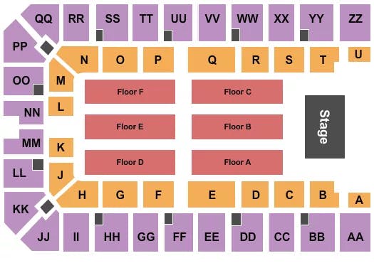  ENDSTAGE 3 Seating Map Seating Chart