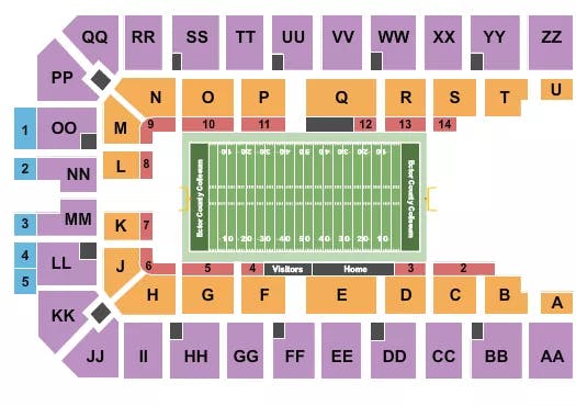  FOOTBALL Seating Map Seating Chart