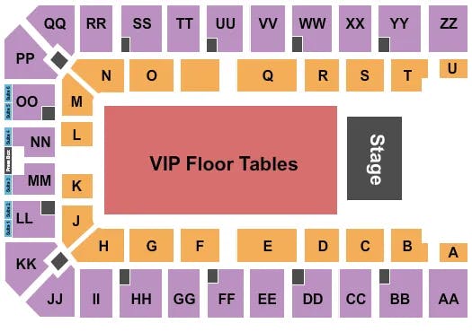  GEORGE THOROGOOD Seating Map Seating Chart