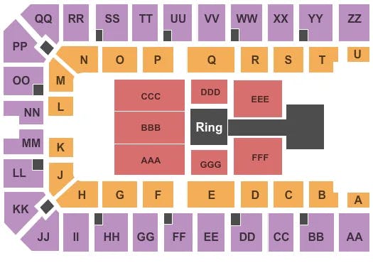  WWE Seating Map Seating Chart