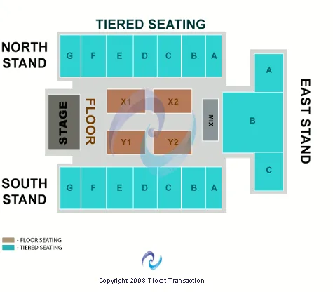  END STAGE Seating Map Seating Chart