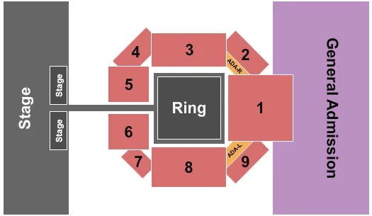  MIDWEST BOXING Seating Map Seating Chart