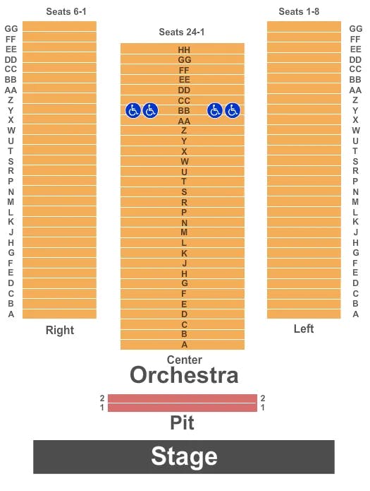  ENDSTAGE PIT NO RISERS Seating Map Seating Chart
