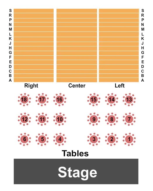  TABLES RESERVED 2 Seating Map Seating Chart