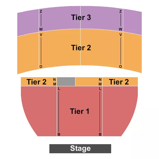 EGYPTIAN THEATRE BOISE ENDSTAGE TIER Seating Map Seating Chart