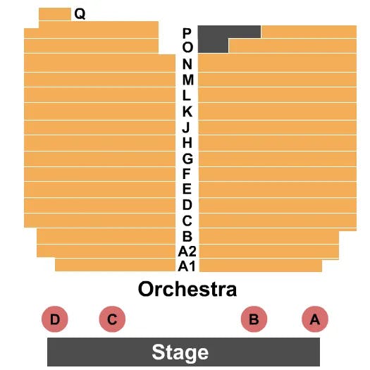 EGYPTIAN THEATRE UT END STAGE Seating Map Seating Chart