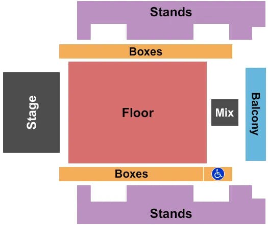  GA FLOOR BOX STND BALC Seating Map Seating Chart