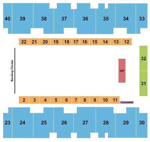 RODEO WITH VIP Seating Map Seating Chart