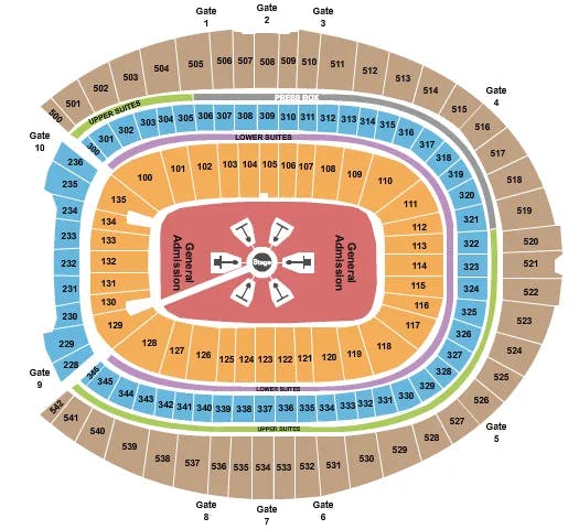  ED SHEERAN Seating Map Seating Chart