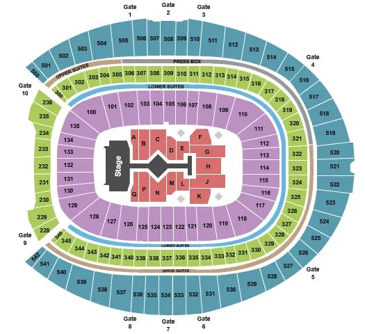  TAYLOR SWIFT Seating Map Seating Chart