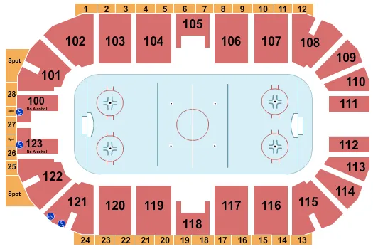  HOCKEY Seating Map Seating Chart