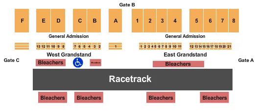  DEMOLITION DERBY Seating Map Seating Chart
